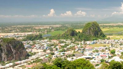Marble Mountains, a group of five limestone and marble outcroppings high above China Beach and just south of Danang // © 2013 Thinkstock F