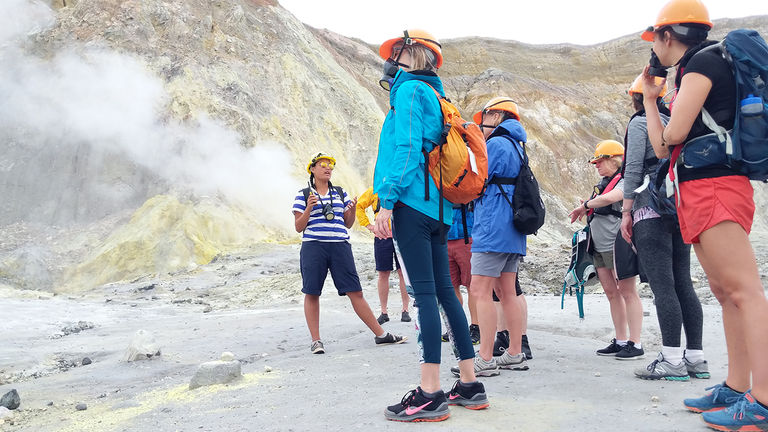 A highlight of the adventure is a tour of White Island.