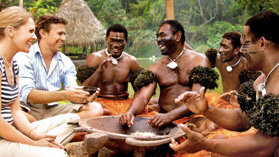 The airline’s new branding campaign centers around videos of real families visiting the country. // © 2014 Fiji Airways