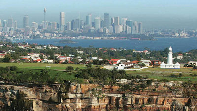 Passengers on Sydney Seaplanes tours depart from Sydney Harbor and spot the Sydney Opera House below. // © 2014 Sydney Seaplanes F