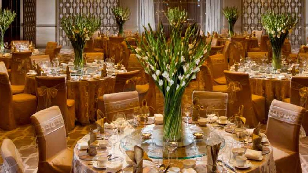 The ballroom offers more than 3,000 square feet of event space. // © 2014 Waldorf Astoria Beijing 2