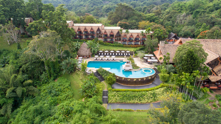 Anantara Golden Triangle sits at the edge of a 160-acre bamboo forest.