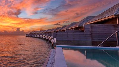 The resort features 90 villas. // © 2017 Hurawalhi Island Resort, Maldives