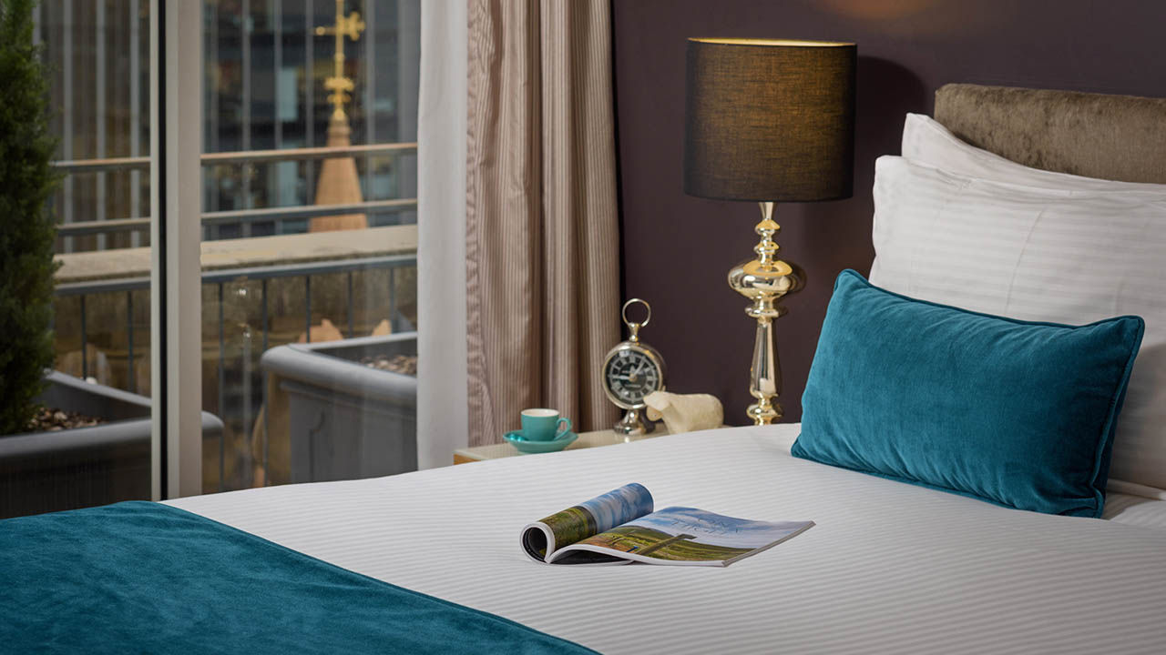 Treasury on Collins features one- and two-bedroom suites that include kitchenettes and washer/dryers.