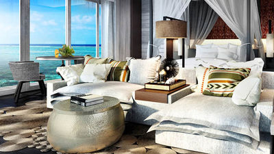 A three-bedroom beach villa at Four Seasons Private Island Maldives at Voavah, Baa Atoll // © 2016 Four Seasons Hotels and Resorts