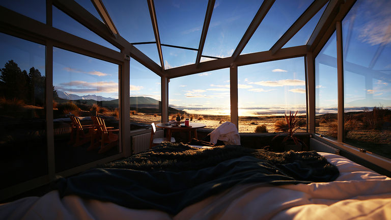The majority of SkyScape is made of glass for excellent star-viewing opportunities.