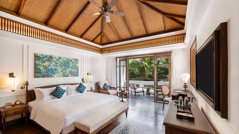 The writer stayed in a spacious Grand Premium Room, which featured a balcony.