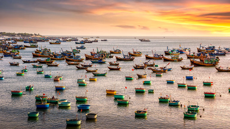 Mui Ne is known for its round fishing boats, which guests can go see during a cultural excursion.