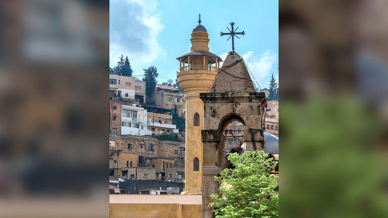 Muslim and Christian communities co-exist peacefully in As-Salt, Jordan.