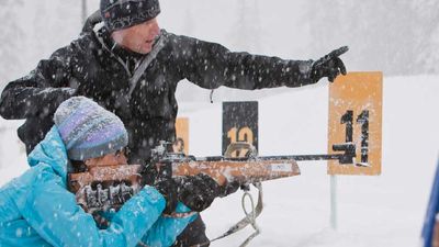 Learn rifle marksmanship and Nordic skiing with Discover Biathlon. // © 2015 Whistler Sport Legacies/Noel Hendrickson 3