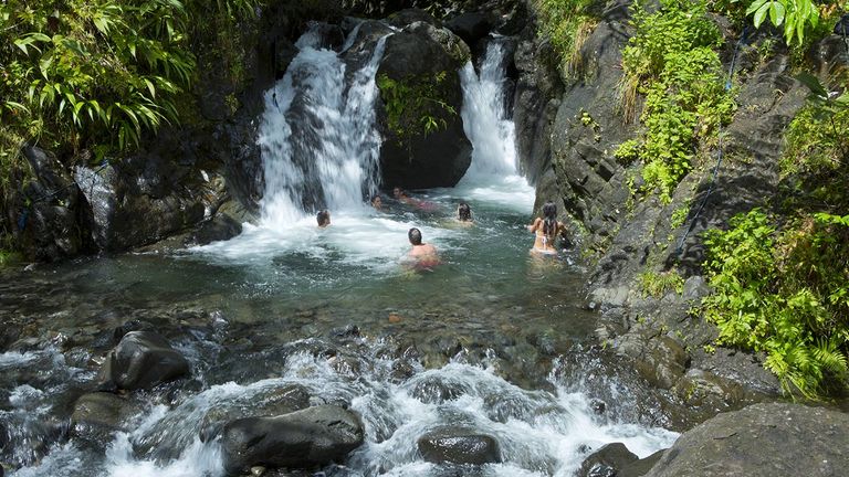 Tahiti Iti is separated from the main island by a small isthmus.