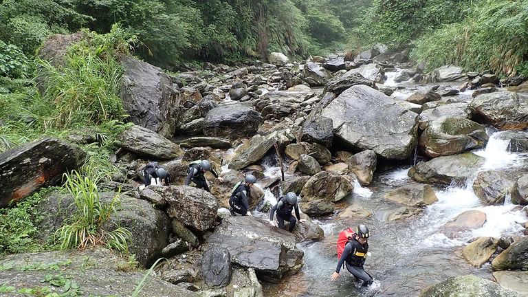 Hualien, on the east coast of Taiwan, is the perfect setting for river tracing, as it's located at the foothills of the Coastal Mountain Range and features craggy, volcanic and lush forest landscapes.
