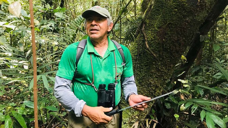 Souza has led tours of the rainforest for many years.