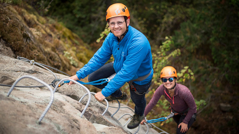 A via ferrata course is located near the property.