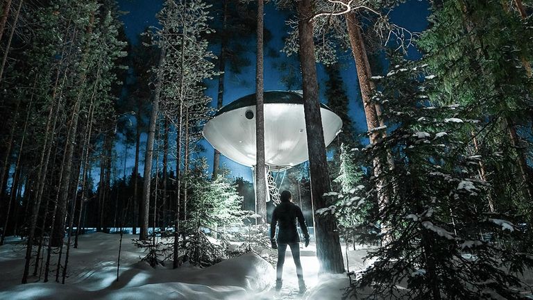 Sweden’s Treehotel offers The UFO as an accommodation option.
