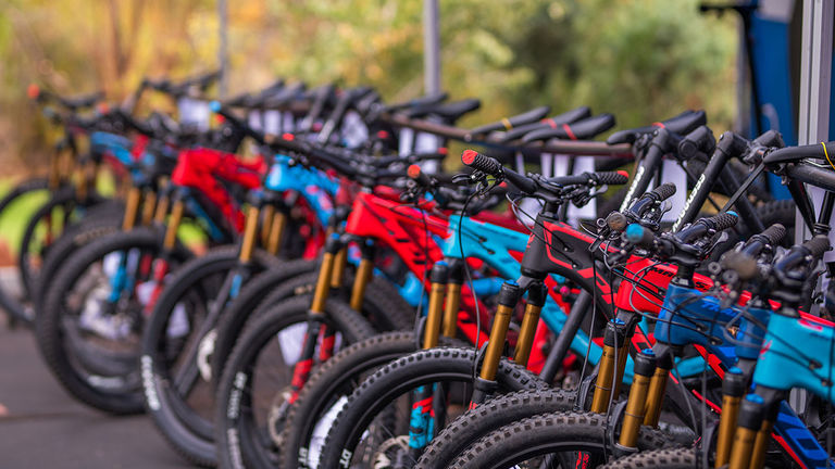 Guests may be outfitted with high-end Pivot mountain bikes.