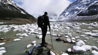 One of the area’s popular hikes stops at iceberg-dotted Laguna Torre.
