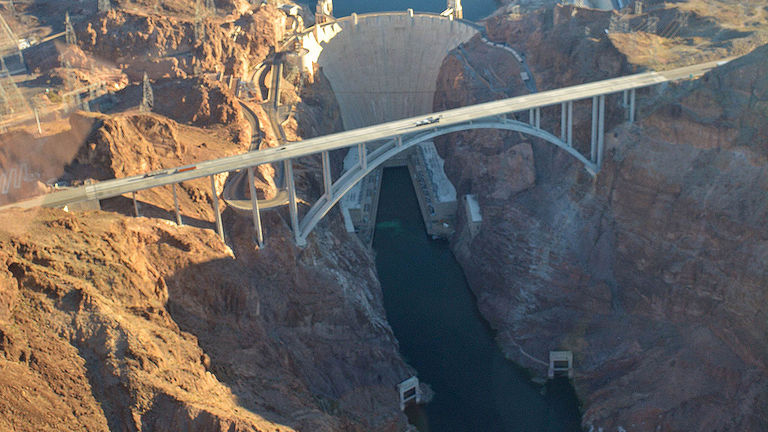 See Hoover Dam from above.