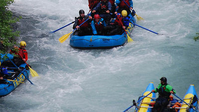 The rafting tour takes clients through narrow canyons with Class IV and V rapids. // © 2017 Josh Friedman