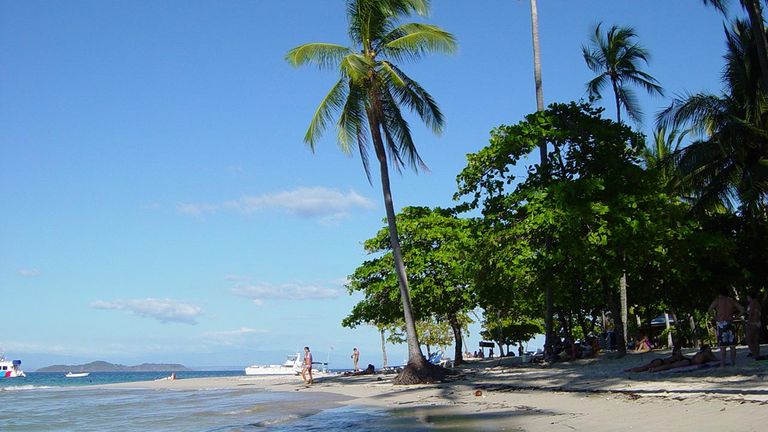 Isla Tortuga is only accessible by boat and features a white-sand beach.