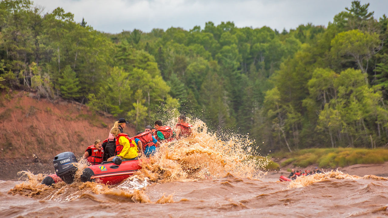 There’s no better place to try tidal bore rafting than Nova Scotia’s Bay of Fundy.