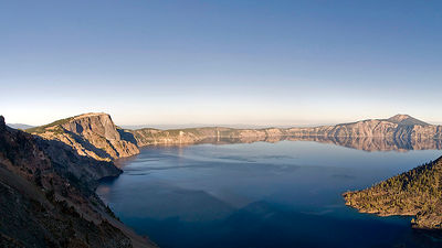 Strayed has said Crater Lake in Oregon was her favorite spot on the PCT. // © 2014 Creative Commons user mcbridejc