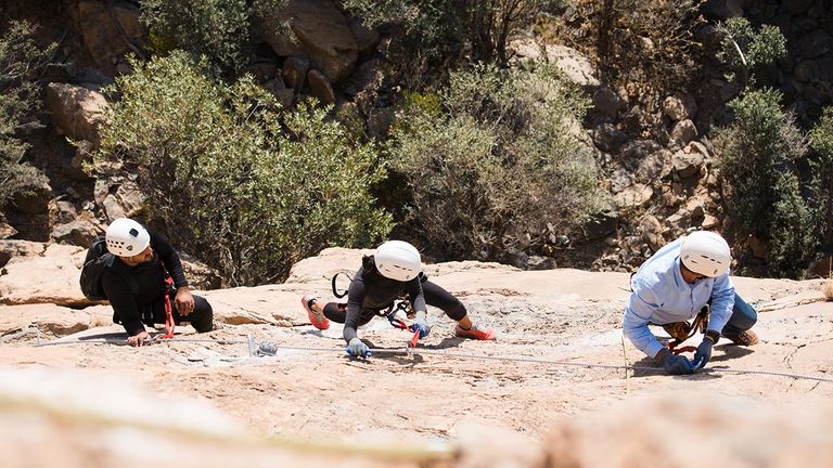 Guests at Anantara in Oman can get face to face with canyon walls on a new via ferrata.