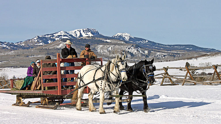 Other unique dude ranch offerings include sleigh rides and trail rides in the snow.
