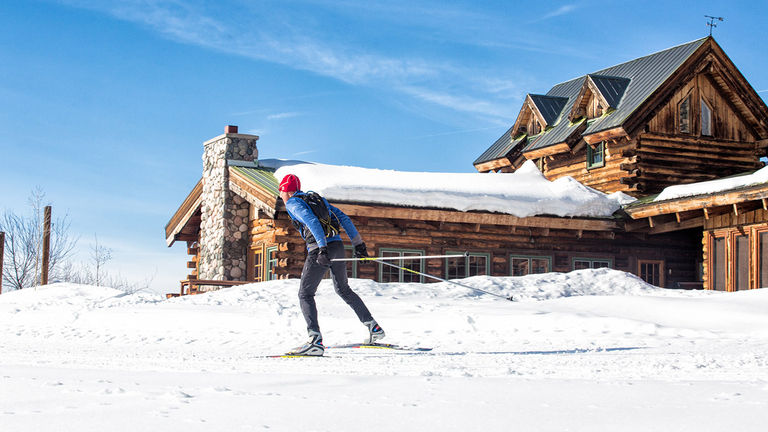 The ranch’s winter landscape makes it ideal for Nordic skiing.