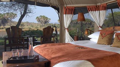 The property features 12 luxury safari tents. // © 2017 Elephant Bedroom Camp