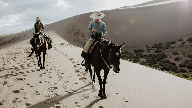 Ride Zapata’s horses on nearby sand dunes.