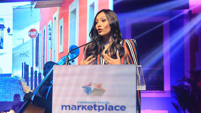 Nicole Chacón, a San Juan journalist and public figure, emceed the opening ceremony at the 2018 Caribbean Travel Marketplace. // © 2018 Caribbean Hotel & Tourism Association