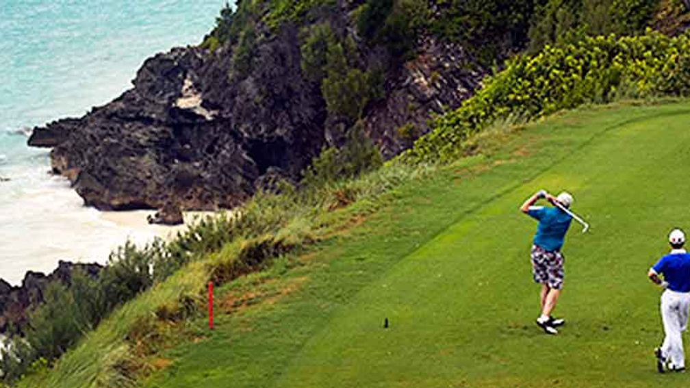 The par-3 16th hole at the Port Royal Golf Course in Bermuda // © 2013 Mark Edward Harris F