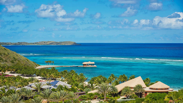 The island of Oil Nut Bay covers 300 acres.