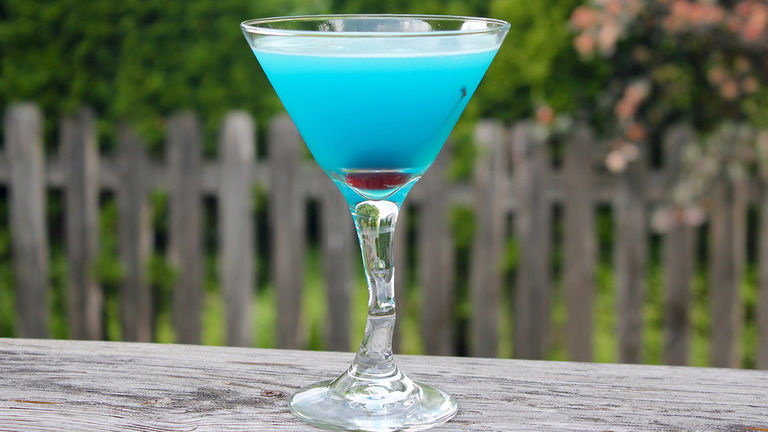 Curacao liqueur is often colored with an electric shade of blue.