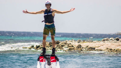 Flyboarding is a fun new way to fly. // © 2014 Zapata Flyboard Caribbean 3