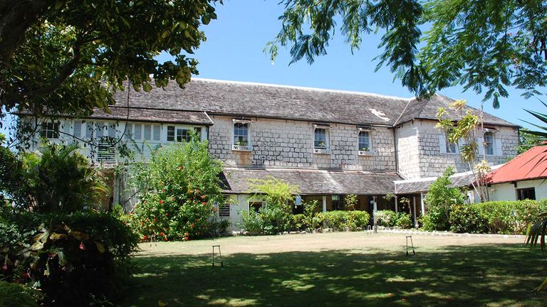The back of Greenwood Great House in Montego Bay