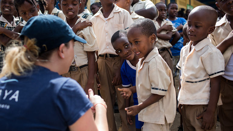 Charitable endeavors may include giving back to a local school.