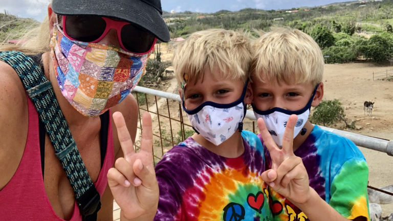 Travel advisor Kacie Darden and her twin boys decided to begin their school year in Aruba.