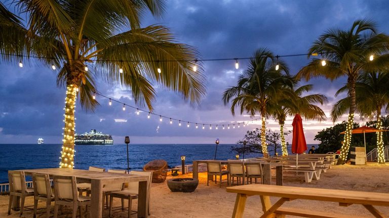 The Salt Shack at Buoy Haus Beach Resort St. Thomas offers wood-fired seafood dishes.