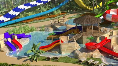 A rendering of the waterpark at Memories Splash Punta Cana // © 2013 Blue Diamond Resorts F