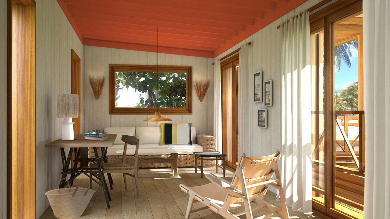 The Ocean Prestige guestroom at Hotel Manapany