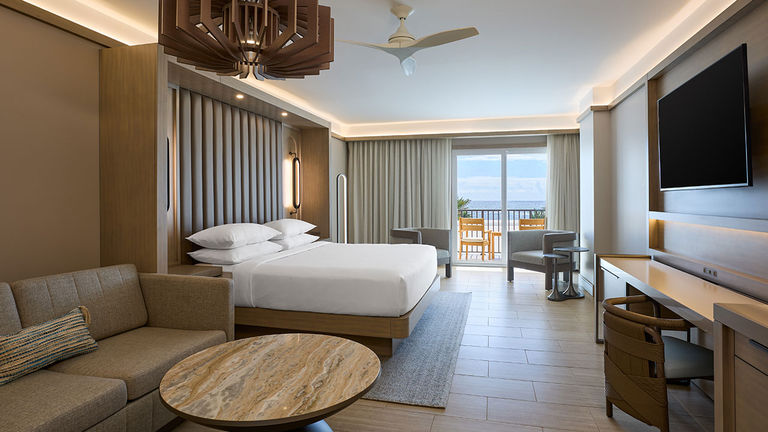 Chic décor elevates the rooms and common spaces.