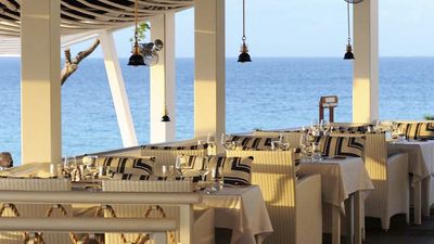 The Restaurant at Malliouhana offers beloved views and dishes by chef Jeremy Bearman, previously of New York City's Michelin-starred Rouge Tomate. // © 2015 Malliouhana
