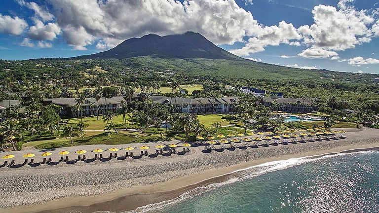 Four Seasons Resort Nevis, West Indies sits on 350 acres of Nevis.