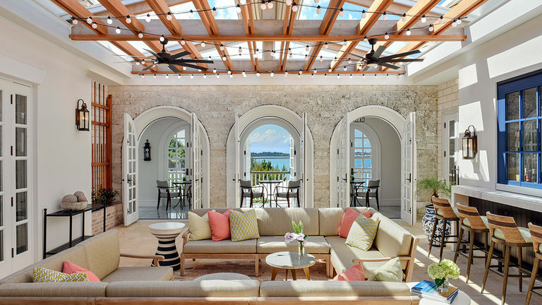 The Conservatory Bar and Lounge features views of the water.