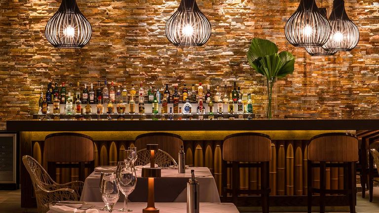 Try the lobster Thermidor and hot chocolate fondant at The Cove Restaurant, which serves Caribbean-French cuisine.