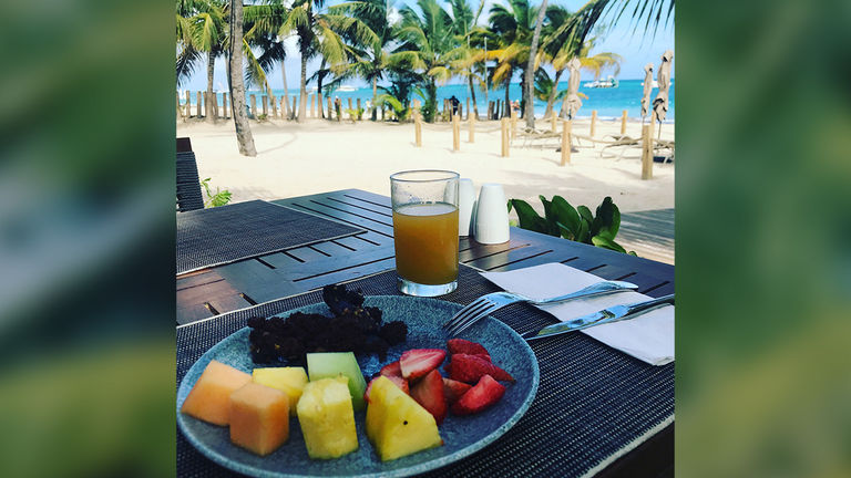 Enjoy breakfast with a view.