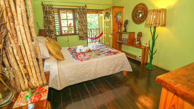 Guestrooms at Zimbali Culinary Retreats showcase colorful style.