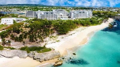The beachfront property on Barbados’ southeastern coast delivers stunning views of the Caribbean Sea and Atlantic Ocean.